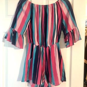 NWOT Ots Striped Romper